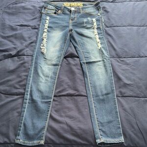VIP Jeans Distressed Blue Denim Jeans
